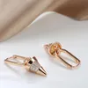 Dangle Earrings Chandelier Classic Fashion Cone Hoop 585 Rose Gold Consring for Women Natural Zircon Micro Dropping Jewelrydangle