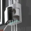 Tandenborstelhouders Wandmontage Automatische Tandpasta Squeezer Dispenser Magnetische Houder Rack Badkamer Accessoires 230217
