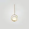 Подвесные лампы Современное золотое кольцо для спальни кухонная столовая подвесное светильник светиль