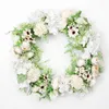 Flores decorativas 40 cm insp artificial Garland Silk Flower Door Decoração de parede romântica Holding Wedding