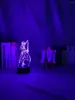 ナイトライトアニメLEDライトソードアートオンラインキリトベッドルーム装飾ギフトカラフルなナイトライトマンガ3DランプKazuto Kirigaya