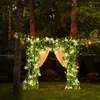 ストリング10m 4m 2m led植物緑の葉の光弦楽工パーティールームのための人工ブドウのガーランド妖精パティオdiy deocr