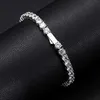 Nouvelle Arrivée Femmes Bijoux Vvs Moissanite Diamant Cluster Tennis Bracelet Glacé Laboratoire Cultivé Diamant Tennis Bracelet