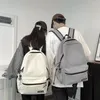 Ryggsäck koreanska flickor pojkar solid färg skolväska college student bokväska kvinnlig mode rygg pack kvinnor resepäck