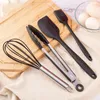 Cookware Parts JANKNG Black Silicone Kitchenware Non-stick Cooking Tool Spatula Ladle Egg Beaters Shovel Soup Utensil Kitchen 230217