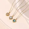 Pendant Necklaces Fashion Heart Necklace For Women Lovers Gold Color Clavicle Chain Chocker Female Cute Zircon Charm Jewlery Gifts 2023