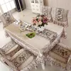 Tafelkleed hoogwaardige tafelkleden met stoelhoezen matten geborduurd tafelkleed voor bruiloft thuis koffiehoes