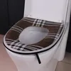 Toiletbrekbedekkingen Warme kussen plaid deksel zacht alle seizoenen accessoires mat met ritssluiting