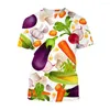 T-shirts pour hommes Jumeast 3D Alimentaire Maïs Imprimé Grande Taille Hommes T-shirts Baggy Drôle Aubergine Graphique Casual Esthétique Vêtements T-shirty 7XL