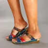 Sandals Women Open Toe Breathable Anti-slip Beach Fashion Ethnic Style Flowers Slipper Loafer Wedges Heeled Sandal Shoes Female
