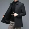 Men's wolmengsels 2023 Autumn Winter wollen mannen Lange blazers met één borste casual slanke fit pak jas Zakelijke trouwjurk ROPA ROPA