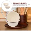 Bowls Basin Enamel Bowl Large Enamelware Wash Dinner Fruit Washing Basket Chinese Vintage Salad Kitchen Mixing