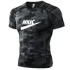 Men Compressie Running T -shirt Fitness strakke sport T -shirt Training Jogging shirts gym sportkleding snel dry merk logo print