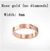 Classic Version Gold Three Diamond Rose Gold Diamond Paar's wijsvingerring