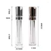 Opslagflessen 10 stks 8 ml lege lipgloss buis vierkante glazuur gouden zilveren dop dubbele wandverpakking container diy fles