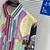 Camisas casuales para hombres Estampado floral de lujo para hombres Otoño Camisa de manga larga delgada Asual Business Social Formal Dress Tops Street Party Tux # 02