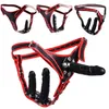 Product Female Chastity Devices Belt With 4 Style Anal Plug And Dildo Soft Pvc Leather Pants Sex Product For Women Gay Sm Bdsm Toys