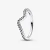 925スターリングシルバー女性結婚指輪のための2トーンスパークリングウェーブリングセットファッションエンゲージメントジュエリーアクセサリー