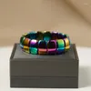 Strand Fashion coloré hématite bracelets porte-bonheur hommes Nature pour femmes énergie positive Bracelet en pierre bijoux chanceux