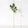 Decorative Flowers Wreaths 1Pc Artificial Eryngium Thistles Bunch Plant 3-Fork Plastic Artificial Wedding Flower Creative Art Flower Arrangement Material