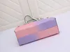 Sac fourre-tout Blocage des couleurs Sacs à bandoulière Sacs à main de qualité supérieure Designer Femmes Impression en cuir PU Gradient Luxury Purse Crossbody Clutch