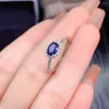 Cluster Rings Natural Sapphire Ring lyxiga utsökta damer smycken Classic Fashion Trend S925 Sterling Silver Engagement Wedding Autumn