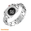 Cinturini intelligenti con diamanti per cinturino Apple Watch 49mm 44mm 40mm 42mm 38mm 41mm 45mm acciaio inossidabile Bracciale in metallo anello magnetico Apple orologi 8 7 6 5 4 3 2 1 SE cinturino