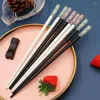 Ensembles de vaisselle Ambre Sakura Vaisselle de cuisine chinoise Baguettes japonaises Résistant aux hautes températures Anti-dérapant