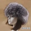 Berets Faux Fur Wimowe opaski dla kobiet elastyczne futrzane ciepłe grube uuszne mężczyźni Rosyjskie czapki śnieżne czapkę czapkę 2 w 1