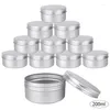 Garrafas de armazenamento 5-30pcs 200ml Recipiente de cosméticos Lip Blam Organizador de maquiagem Vazio Recarregável Jarra de vela de alumínio Metal Tea Can Gift Box