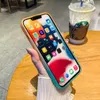 Градиент пластинга Rainbow Crase Case Silicone Shockper -Cover с защитником пленки для линза для iPhone 14 13 12 11pro max xs max x xr 8 7 плюс