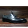 Klänningskor Sipriks Herr Square Toe Calf Leather Elegant Black Goodyear Weled Italian Handmade Formal Gents Suits