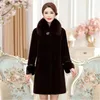 Pur Faux feminino 2023 Winter Sheep Shearing Coat fêmea seção longa colarinho de tamanho grande moda de alta qualidade quente 875