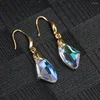 Stud Earrings Brand #3256 AB Color Murano High Quality K9 Glass Crystal Axe Charm Pendant Geometrical Faceted Beads Jewelry