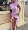 Abiti casual Puloru See Through Mesh Sheer Irregular Hem Tank Dress 2023 Sexy Summer Women Senza maniche Ruffle Bodycon Clubwear