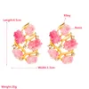Dangle Earrings Middle Ancient Selling Female Retro Coloured Glass Pink Rose Tujia Gold Cross Border Source