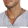 Collares pendientes GATTVICT Punk cadena cubana grande y gruesa para hombres diseño de Hip Hop hoja ovalada gargantilla collar fresco joyería de acero inoxidable