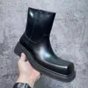 2023 Męskie czarne buty derby buts cielęcy żołnierz kwadratowy palca balencaigaity geniune skórzany buty bb projektant Paris vintage