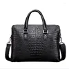 BRECHUSES Business Office Luxury Bag Messenger Document Women Leather Computer Designer Work Men Vintage Maletin Portfölj WWH30XP