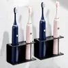Porte-brosse à dents mural électrique noir dentifrice pour étagère de salle de bain blanc support de rangement maison Drop 230217