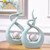 Decorative Figurines Objects & MODERN EUROPEAN CERAMIC LOVER SHAPE DESKTOP ORNAMENTS HOME FURNISHING DECORATION CRAFTS ART WEDDING GIFTS OFF