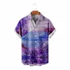 T-shirts pour hommes Body pour hommes Romper OEM Chemise hawaïenne à séchage rapide Sublimation Imprimé Floral Fantaisie Confortable Bouton de col de vacances