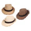 Berets Western Cowboy Hat Straw Para Sombreros Vagueros Classic na letnią plażę po rekwizyty konne podróże jazdy konne