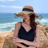 Шляпы с широкими полями Visrover Складная негабаритная летняя шляпа Солнцезащитная Панама Пляжное ведро для женщин Солнцезащитные кепки рыбака оптом Elob22