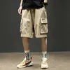 Mäns shorts koreanska mode casual shorts för män bekväma tröjor som kör hiphop löst kläder manliga militärgröna taktiska shorts j230219