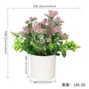 Decoratieve bloemen kunstmatige bloem potten lila chrysanthemum groen kleine indoor planten huisdecoratie bureau doucheruimte