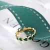 Anelli a grappolo Fascino elegante Cuore d'amore Smalto per le donne Boemia Colorato Olio gocciolante Metallo Finger Stacked Gioielli da sposa RegaliCluster