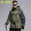 Мужские куртки плюс размер 10xl 9xl 8xl 6xl 5xl Spring и осенняя куртка мужчины переостренные пальто Parka Водонепроницаемый большой альпинизм