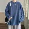 الرجال tirts الخريف الشتاء الموضة رجل بارد بوي بوي غير رسمية الرجال فضفاضة تيس الأولاد القطن pullover top soft