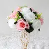 Flores decorativas 26 cm de rosa bolas de flores artificiais casamento coluna romana guia decorações de aniversário festa de aniversário lindas peças centrais